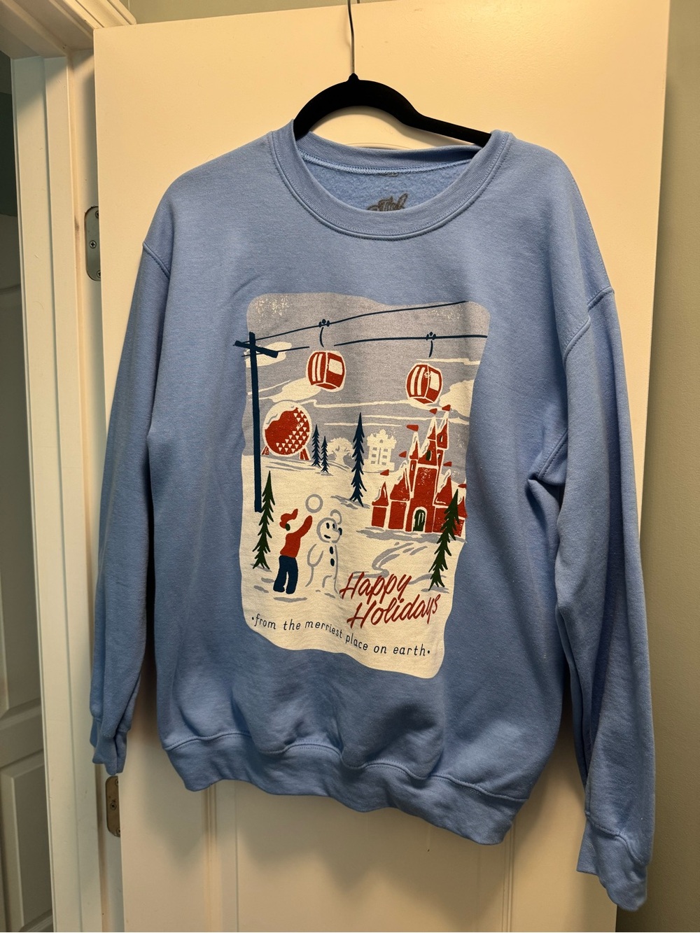 Disney themed Holiday Graphic Crewneck Sweatshirt